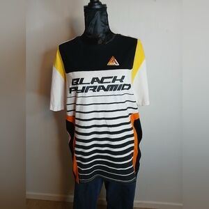 Black Pyramid Short Sleeve Tee - Black, White, Yellow, Orange